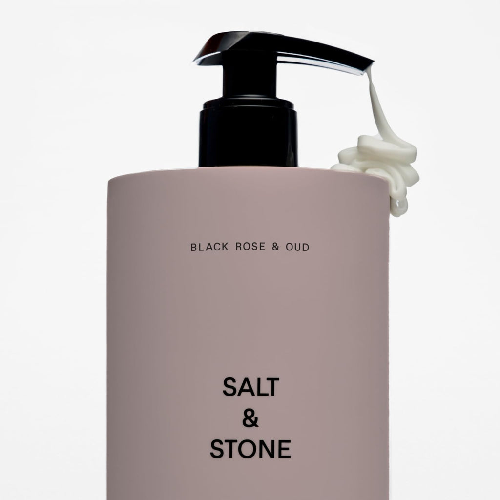 Salt & Stone Body Lotion for Women & Men | Black Rose & Oud | Hydrates, Nourishes & Softens Skin | Restores Dry Skin | Fast-Absorbing | Cruelty-Free & Vegan | 15.2 fl oz