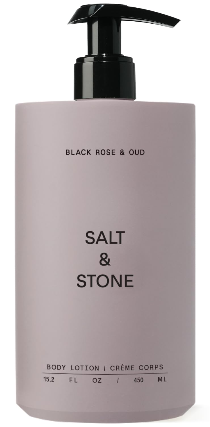 Salt & Stone Body Lotion for Women & Men | Black Rose & Oud | Hydrates, Nourishes & Softens Skin | Restores Dry Skin | Fast-Absorbing | Cruelty-Free & Vegan | 15.2 fl oz