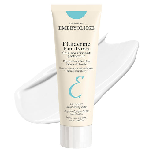 Embryolisse Filaderme Emulsion Face Moisturizer, Intensive Repair for Dry Skin, with Aloe Vera & Shea Butter, 2.54 Fl Oz